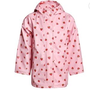 NWT Hunter Kids Pink Strawberry Raincoat